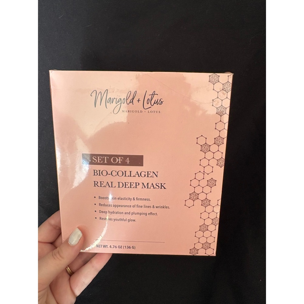 Mangold and lotus SET OF 4 BIO-COLLAGEN REAL DEEP MASK